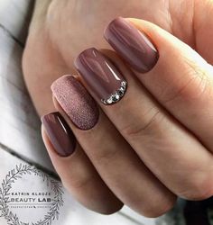 Fall Manicure, Square Nail Designs, Style Goals, Wedding Nails Design, Fall Nail Colors, Nail Polishes, Purple Nails, Square Nails, Acrylic Nail Designs