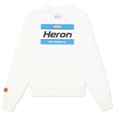 A detailed combination of embroidered and screen-printed designs are placed throughout the silhouette of the Heron Preston Heron Gum Crewneck. The silhouette features a ribbed crewneck as well as cuffs and hem for a detailed finish. The cotton-cut design includes woven label tags at the left cuff and behind the neck, completing the silhouette. FINAL SALE ITEM. NOT ELIGIBLE FOR RETURNS/CANCELLATIONS. 100% cotton Screen-printed graphics Exposed stitching Woven label Style No: HMBA016F21JER0030440 Label Tag, Heron Preston, Woven Label, Cut Design, Preston, Mens Clothing Styles, Gum, Shirt Designs, Light Blue