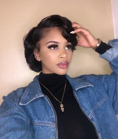 Natural Hair Bob Cut, Pixies Haircut, Natural Hair Bob, Finger Waves Short Hair, Pressed Natural Hair, Makeup Colorful, Short Shaved Hairstyles, Silk Press Natural Hair, Natural Hair Short Cuts