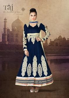 Designer Anarkali Suit Indian Anarkali Dresses, Latest Salwar Kameez Designs, Blue Colour Dress, Abaya Style, Salwar Suits Online, Salwar Kamiz