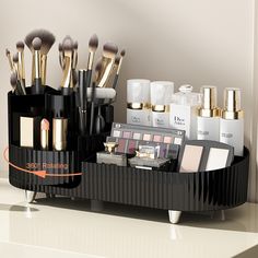 PRICES MAY VARY. ✔️【Versatile and Spacious】Our makeup organizer offers the perfect solution for all your beauty needs. The oval-shaped base tray comes with dividers, allowing you to customize the compartments to fit various skincare products such as bottles, jars, and tubes and makeups such as Eyeshadow Palette, Lipstick, Perfume. ✔️【360° Rotating Design】The makeup holder features a smooth rotating mechanism, making it effortless to find your go-to makeup brushes. The 360-degree rotation ensures Rotating Makeup Organizer, Make Up Storage, Lipstick Nails, Perfume Organization, Makeup Brush Organization, Beauty Organization, Cosmetic Display, Make Up Organiser, Skincare Organization