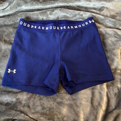 Size Small, Royal Blue, Never Worn Blue Under Armour Sports Shorts, Under Armour Blue Sports Shorts, Sporty Blue Athletic Shorts By Under Armour, Sporty Blue Under Armour Athletic Shorts, Blue Under Armour Bottoms With Built-in Shorts, Under Armour Fitted Shorts With Built-in Liner, Under Armour Fitted Workout Shorts, Fitted Under Armour Shorts, Under Armour Blue Workout Bottoms