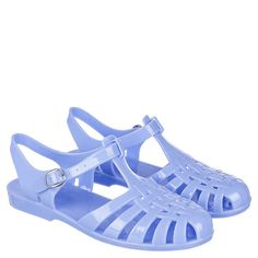 Bling Denim, His Closet, Platform Slippers, Jelly Shoes, Rubber Shoes, Jelly Sandals, Shoe Size Conversion, Blue Sandals, Strappy Sandals