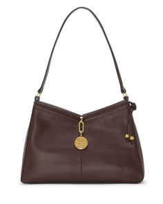 Vince Camuto-Maire Shoulder Bag - The Maire's V-shaped topline lends an architectural touch to your look. Adding swingy movement to the bag are two fobs: a crested coin on a chain and a beaded knot detail. Crafted of luxe leather, the bag features a center seam. Carry a tablet in its main compartment and phone and keys in its zip and slip pockets. Shoe Size Chart Kids, Mens Shoes Boots, Mini Crossbody Bag, Kids Bags, Clutch Wallet, Hobo Bag, Satchel Bags, Vince Camuto, Tote Handbags