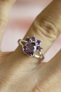 Love For Animals, Rescue Pets, Purple Ring, Give A Gift, All Things Purple, Wrapped Jewelry, Birth Month, Pretty Jewellery, Jewelry Tutorials