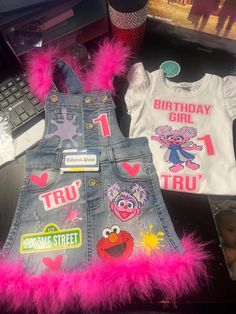 Custom Sesame Street Theme Birthday Outfit with or without shoes! Please specify fur color, name, age, and shoe size (if with shoes) in personalization box Converse run a half size big Outfits will not be exactly alike. Sesame Street Birthday Outfit, One Year Old Birthday Outfit, Big Outfits, Hello Kitty Outfit, Bday Outfits, Kid Birthday Outfits, Senior Jeans, Diy Outfits, Converse Run