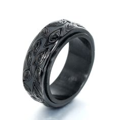 Vintage God Eye Spinner Ring Stainless Steel Black Eye Spinning Ring Size 7-13 Product Description Size available: 7,8,9,10,11,12,13 Packing Included: 1 ring  Come with a free gift jewelry bag. Payment We appreciate your prompt payment and look forward to your business in the future.  Shipping All our items will be shipped to buyer's Ebay address, please confirm your address before you bid. Normally we will ship your order in 5-10 days. Packages will take about 2-3 weeks to arrived after we shipped. Feedback Please let us know before leaving any negative feedback. Please give us the opportunity to resolve any problems and we will try our best to satisfy your needs. Your feedback is very important for us, Positive Feedback and 5 Stars is highly appreciated. Many Thanks!! Black Stainless Steel Open Ring, Black Stainless Steel Rings For Gift, Gothic Black Stainless Steel Rings, Black Stainless Steel Open Ring Jewelry, Black Metal Ring Jewelry Gift, Black Metal Ring Jewelry As A Gift, Black Metal Ring Jewelry For Gifts, Black Stainless Steel Engraved Ring As Gift, Black Stainless Steel Engraved Ring For Gift