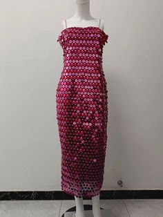 specification Rose Red Sleeveless Dress, Rose Red Sleeveless Party Dress, Summer Party Dress In Rose Red, Rose Red Summer Party Dress, Pink Sequined Strapless Evening Dress, Pink Sequined Strapless Dress For Evening, Pink Strapless Dress With Sequins For Evening, Pink Strapless Evening Dress For Party Season, Pink Strapless Dress For Evening Party