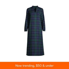 in stock Blackwatch Plaid, Long Flannel, Flannel Nightgown, Night At Home, Winter Neutral, Mens Home, Long Sleeve Flannel, Wedding Watch, House Dress