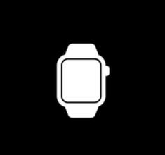 a white watch on a black background