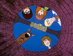 the scooby gang is depicted in this cartoon