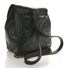 This is an authentic CHANEL Lambskin Quilted Tassel Drawstring Backpack in Black. This backpack is crafted of diamond quilted lambskin leather in black. The bag features black leather shoulder straps with gold-toned chain links, a black drawstring with CC bead tassel adornments, and a prominent gold CC twist lock closure on the flap. This opens to  a black leather interior with zipper pockets. Chain Links, Diamond Quilt, Beaded Tassels, Black Backpack, Lambskin Leather, Leather Interior, Drawstring Backpack, Zipper Pocket, Tassels