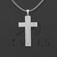 "Please provide Metal Tone details in personalised notes while making a purchase 📌Metal - Gold / Silver / Platinum 📌Metal Weight - 5.0 grams to 9.0 grams (Varies on Metal) 📌Hallmark - 14K/18K Platinum Hallmarked Pendant Measurements is given in mm in the listing image 📿 16 to 18 Inch Belcher Chain will be provided same as pendant metal selected from the option For a longer chain than 18\" pls contact us 💎 Round Stones Details💎 📌 Side Stones Weight - 1.60ct (Approx) 📌 Side Stones size - 1 Custom Diamond Necklace In White As A Gift, Custom White Diamond Necklace As Gift, White Diamond Custom Necklace For Gift, Custom White Diamond Necklace For Gift, Gift White Diamond Necklace With Polished Finish, White Diamond Necklace With Polished Finish For Gift, Moissanite Necklace With Pave Setting As Gift, Silver Moissanite Necklace, Cross Necklace Gold