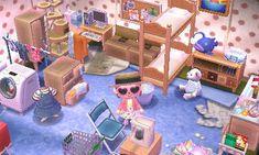 an image of a child's bedroom in animal crossing