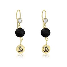 Gold Filled Yoga Inspired Lava Stone Earrings with Ohm Charm to Hear the Sound of the Universe "What a delight these earrings bring me! I drop a few droplets of my essential oil of choice (usually lavender) and go about my day, relaxed and feeling just lovely!" said Aria Morgan, yoga instructor.﻿ Ohm, Om or Aum is a sacred sound that is known as the sound of the universe. It is the entire cosmos, whatever we see, we touch, hear and feel. It is the eternal song of the Divine, continuously resound Hypoallergenic Spiritual Dangle Earrings, Ohm Pendant, Emotional Baggage, Yoga Instructor, Gold Filled Earrings, Lava Stone, Yoga Inspiration, The Sound, Stone Earrings