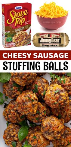 sausage stuffing balls are easy to make with 3 ingredients