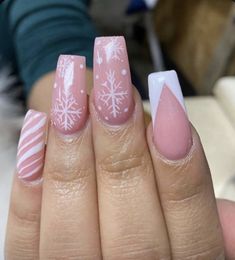 Winter Nails Acrylic, Cute Acrylic Nail Designs, Christmas Nails Acrylic, Acrylic Nails Coffin Short, Xmas Nails, Coffin Nails Designs, Dream Nails, Pretty Acrylic Nails, Dope Nails