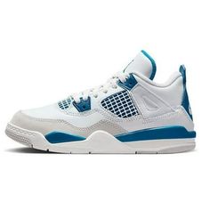 Brand: Air Jordan Model: Air Jordan 4 Retro (PS) Nickname: 'Military Blue / Industrial Blue' Colorway: Off White / Military Blue SKU: BQ7669-141 Release Date: 05/04/2024 Size: 12.  Age Group: adult. Jordan 4 Cheap, Retro 4’s, Jordan 4 Retro Off White, Industrial Blue, Jordan Retro 4, Blue Jordans, Jordan Model, Jordan 4s, Shoe Ideas