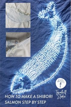 the instructions for how to make a shibori salmon step by step