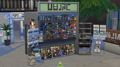 Around the Sims 4 | Custom Content Download | Objects | Newsstand Sims 4 Store Cc, Sims 4 Store, News Stand, Play Sims 4, Studying Library