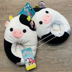 Squishmallow Cow Slippers Size 11/12 New With Tags Squishmallow Slippers, Penguin Slippers, Cat Slippers, Unicorn Slippers, Red Trench Coat, Girl House, Running Shoes Nike, Rainbow Unicorn