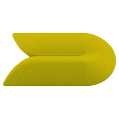 two yellow pillows sitting next to each other