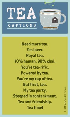 Tea lover captions for Instagram Party Captions Instagram, Ig Captions Lyrics, Tea Captions, Instagram Captions Songs, Instagram Captions For Pictures, Party Captions, Instagram Caption Lyrics, Caption Lyrics