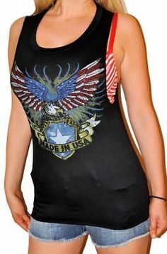 Rock & Roll Made In The USA Eagle Biker Slashed Back w Stones Loose Tank Top s-m | eBay Rock Amp, Usa Eagle, Loose Tank Top, Loose Tank, Loose Tank Tops, Biker Chic, Bike Week, Native American Fashion, Music Festivals