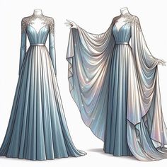 Elven Dress Gowns, Nature Posters, Fantasy Gowns, Easy Trendy Outfits, Fashion Design Drawings