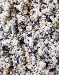 a close up view of some kind of popcorn