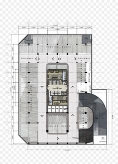 the floor plan for an office building with two floors and three levels, which are divided into