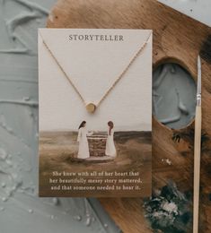 Storyteller Gold Necklace - Made in USA - Kin Trading Post Romans 10, Hexagon Pendant, Necklaces With Meaning, Message Of Encouragement, Necklace Christian, With Meaning, Texas Usa, Unique Pendant, Brass Chain