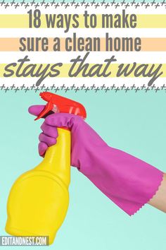 There’s nothing like a clean home, but if you want to make it last, check out this post full of inspiration and tips to keep the clean feeling going for as long as possible. Whether you’re a daily cleaner who likes to stick to their schedule or you are prepping a checklist for a major spring clean, be sure to have a plan for how to get the maximum payoff from all your hard work. Ultimate Cleaning Checklist, Start A Cleaning Business, Cleaning Your Dishwasher, Spend With Pennies, Ipad Holder, Spring Cleaning Hacks, Command Hooks, Lid Organizer, Pretty Wreath