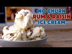 no churn rum and raisin ice cream