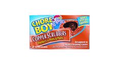 a box of chore boy cracker scrubber's on a white background