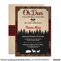 the lumber baby shower is ready to be printed on wood and features an image of two bears