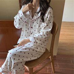 Pyjama Pants, Heart Print, 2 Piece, Pajamas, Better Living, Spring Summer, Long Sleeve