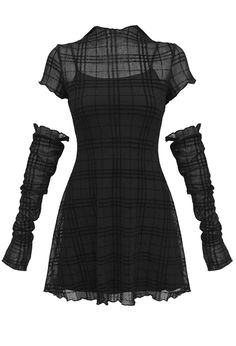 Gothic Outfits For Women, Look Grunge, Dark Dress, Punk Dress, Black Short Sleeve Dress, Grunge Dress, Dark Style, Short Party Dress, Dark Outfits