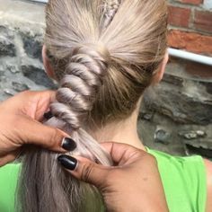 * HOW-TO: 5 OMG Braiding Quickies >>> Children Hairstyles, Knot Braid, A Ponytail, Braided Hair, Braid Hairstyles, Kids Braided Hairstyles, Hair Fashion, Hair Today, Great Hair