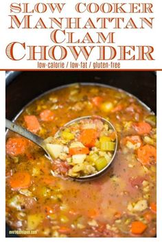 slow cooker manhattan clam chowder recipe with carrots and celery