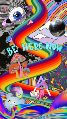 the cover art for be here now