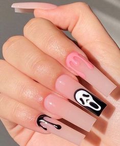 Nails Grunge, Holloween Nails, Unghie Nail Art, Milky Nails, Edgy Nails, Smink Inspiration, Grunge Nails, Her Nails