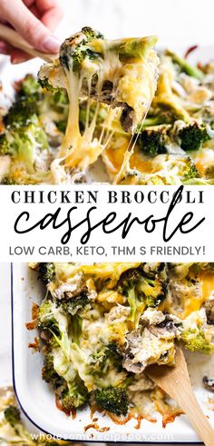 chicken broccoli casserole with low carb, keto, and friends