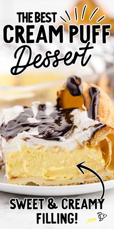 the best cream puff dessert sweet and creamy filling