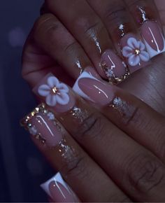 Nails For Birthday Ideas, Birthday Acrylic Nails, Quartz Nails, Cute Acrylic Nail Designs