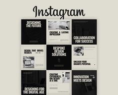 Introducing my cutting-edge Instagram Templates, Luxury Instagram, Small Business Instagram, Branding, Instagram Aesthetics, Social Media Templates, Aesthetic Templates designed exclusively for Creative Agencies, Digital Agencies, Designers, Entrepreneurs, Small Businesses, Bloggers and others to showcase their portfolios and services and attract new customers. Embracing the boldness of brutalism... Agency Social Media Design, Social Media Content Plan, Real Estate Podcast, Instagram Small Business, Instagram Feed Template, Canva Design Ideas, Black Branding, Luxury Instagram