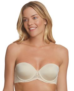 7402 Tessa Lace Strapless Convertible Bra Every day feels like a special occasion in the Tessa Lace 4-way Convertible Strapless Bra. This innovative luxury solution, shapes and smooths comfortably, fits perfectly, and holds snugly to inspire confidence.  With feather light seamless, breathable spacer cups covered in si Convertible Bra, Lace Strapless, Feather Light, Strapless Bra, Push Up, Convertible, Special Occasion, Confidence, Bra