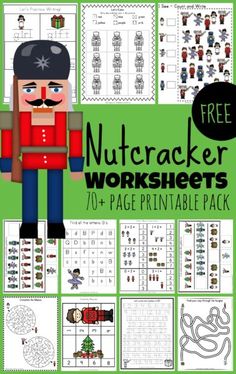 nutcracker worksheets for kids to print and color with the text free