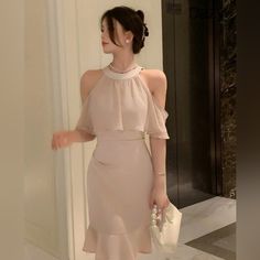 Dazy Cocktail Dress. Purchased 2 For A Wedding, Never Got To Wear. Brand New. Very Pretty Nude/Pinkish Color. Types Of Dresses Styles, Wedding Party Dress Guest, Chinese Fancy Dress, Pink Cocktail Dress, Flirty Dresses, Shein Dress, Grad Dresses, Round Neck Dresses, Cocktail Party Dress