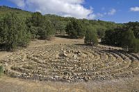 an aerial view of the ancient roman theatre